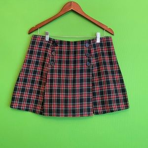 Plaid skort sailor pleated